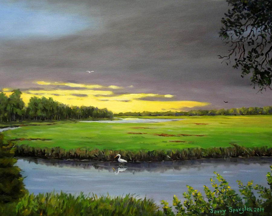 The Marshes Of The Halifax Painting By Jerry Spangler - Fine Art America