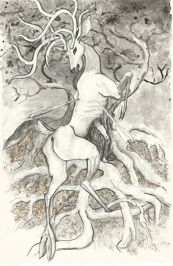 Deer Painting - The Martyr by Melinda Dare Benfield