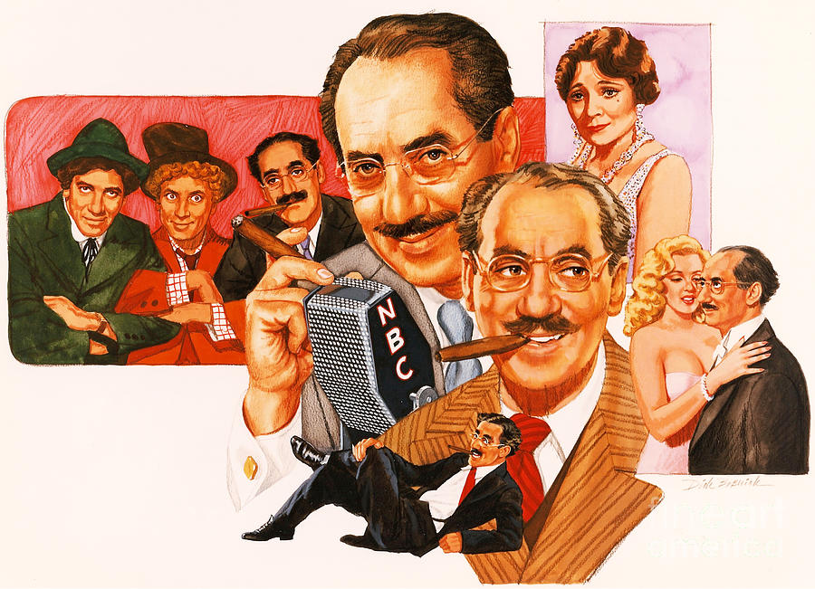 The Marx Brothers Painting by Dick Bobnick