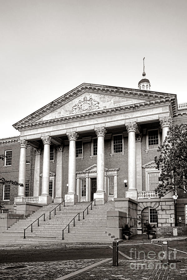 Greek Photograph - The Maryland State House by Olivier Le Queinec