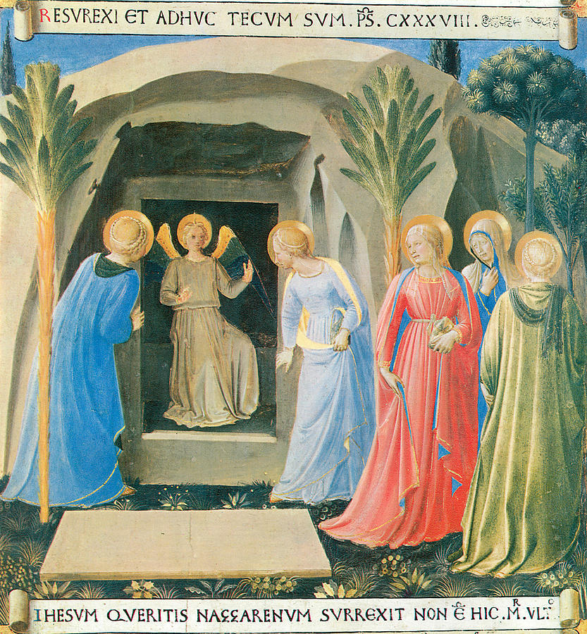 Fra Angelico Painting - The Marys at the Tomb by Fra Angelico