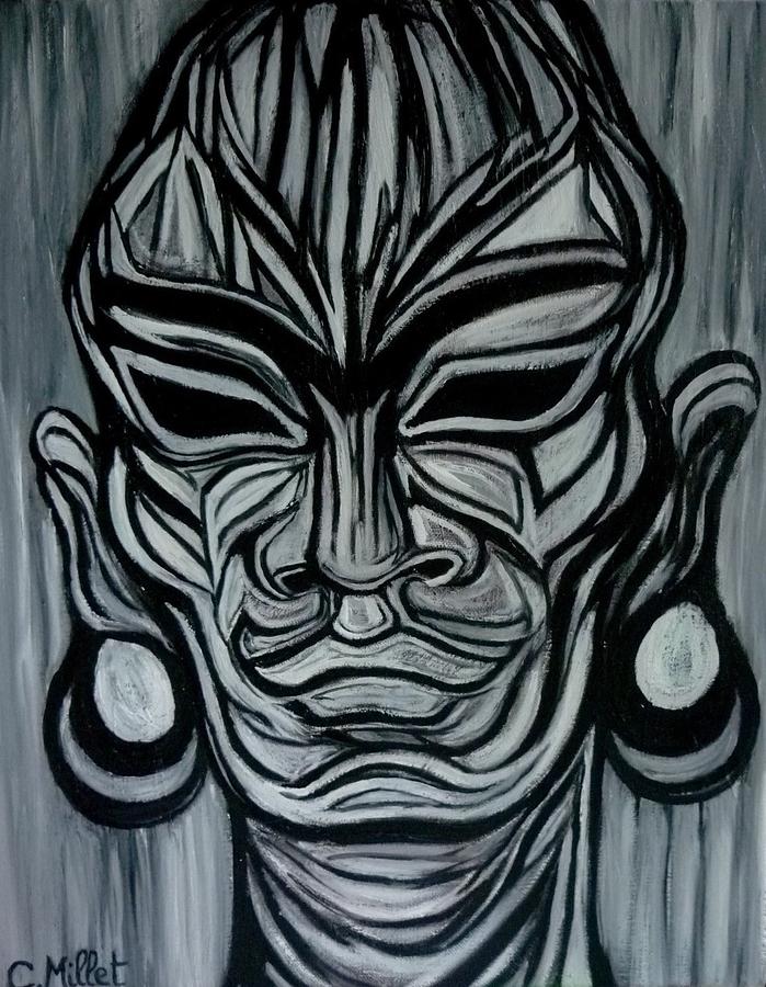 Frida Kahlo Painting - The Mask Of Frida - Le Masque De Frida by Cindy MILLET Frida Kahlo Painting - The Mask Of Frida - Le Masque De Frida by Cindy MILLET