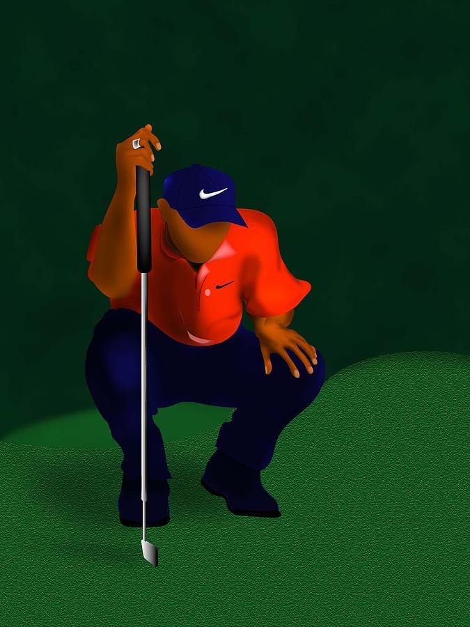 Tiger Woods Digital Art - The Master by Terry Boykin