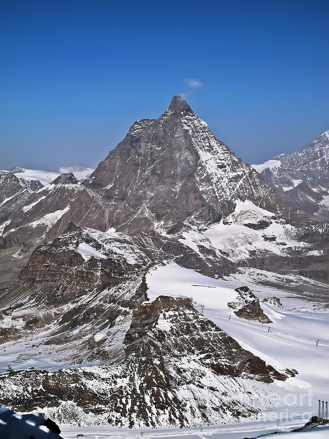 Skiing Under the Matterhorn Photograph by Elvis Vaughn