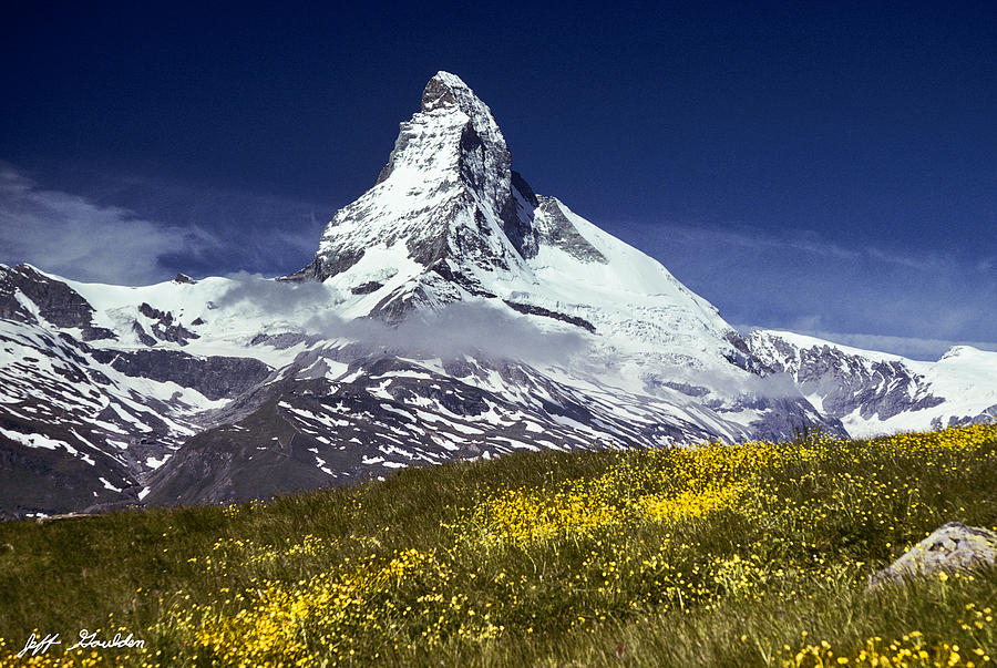 The Matterhorn with Alpine Meadow in Foreground Photograph by Jeff Goulden
