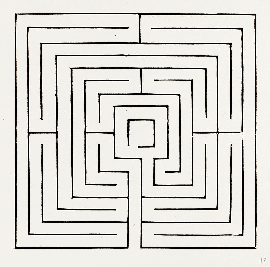 The Maze At Theobalds, Uk Drawing by Litz Collection Fine Art America