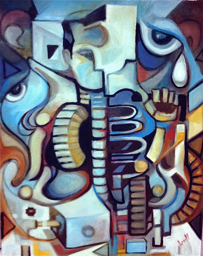 The Mechanical Man Painting by Pedro Brull Torres