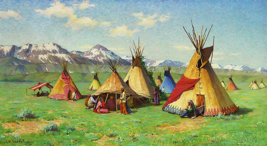 Native American Painting - The Medicine Teepee by Mountain Dreams