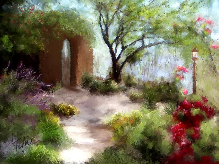 The Meditative Garden  Painting by Colleen Taylor