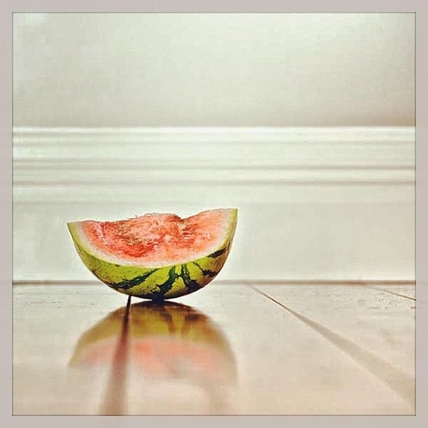 Watermelon Photograph - The Melon | #minimal #photography by Katie Ball