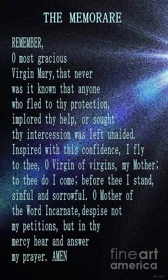 The Memorare image regarding Memorare Prayer Printable known as The Memorare
