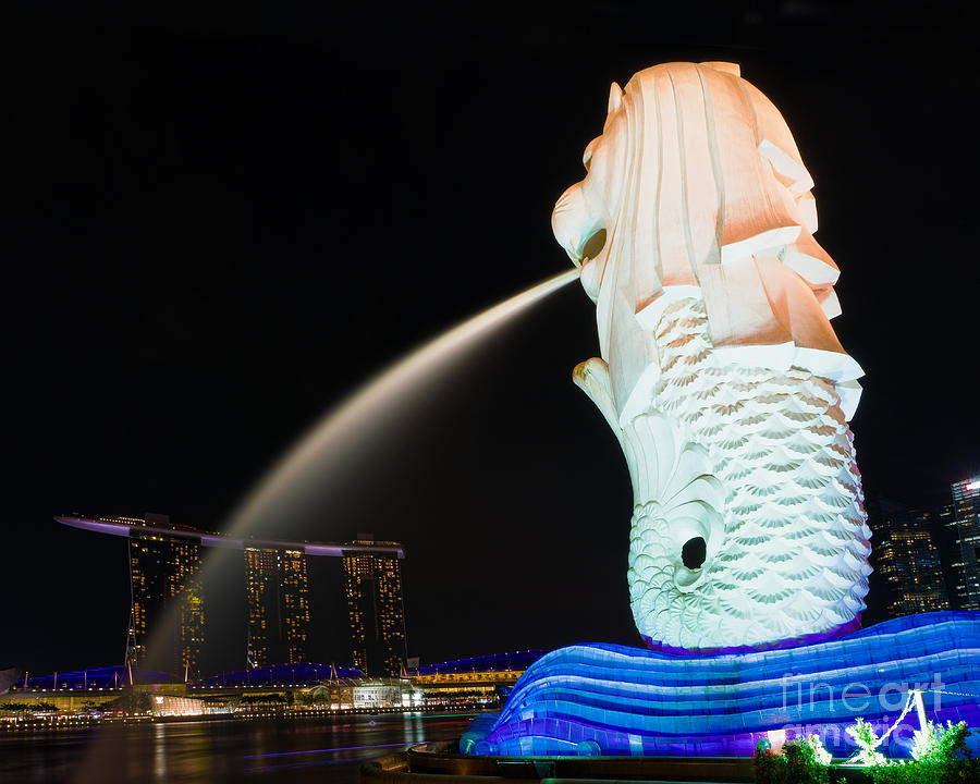 The Merlion - Singapore Photograph by Pete Reynolds