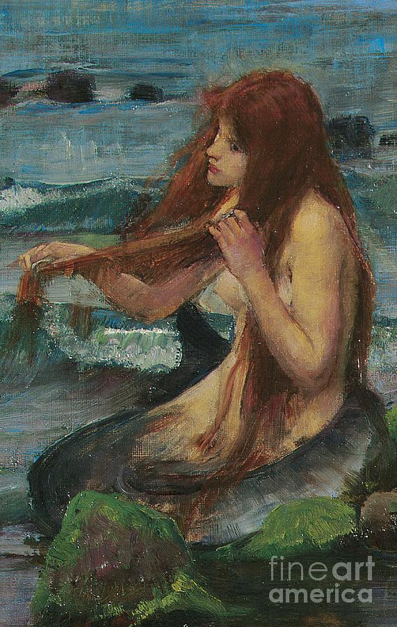John William Waterhouse Painting - The Mermaid by John William Waterhouse