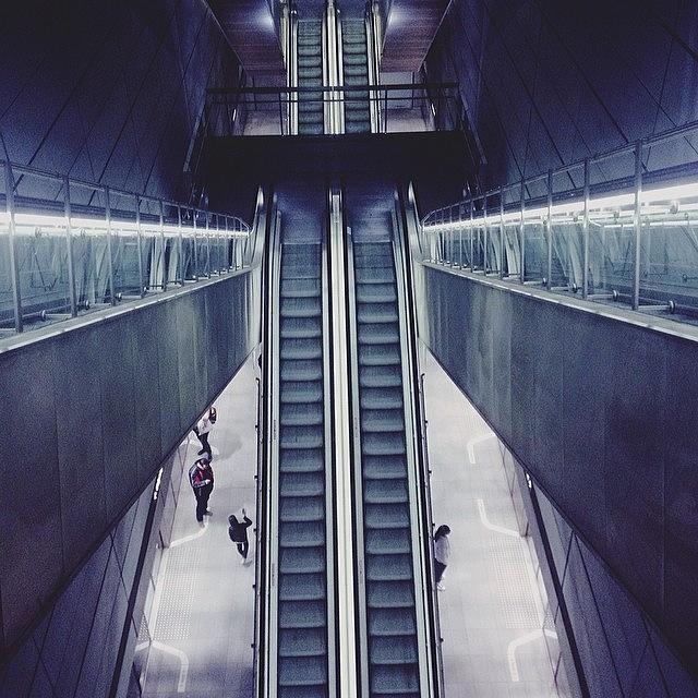 Copenhagen Photograph - The Metro #copenhagen by Kelly Black