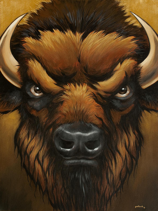 The Mighty Bison Painting by Glenn Pollard