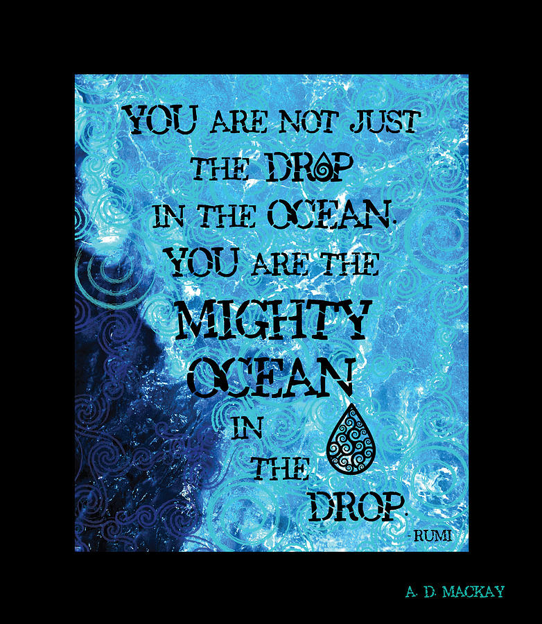 Inspirational Digital Art - The Mighty Celtic Ocean by Celtic Artist Angela Dawn MacKay
