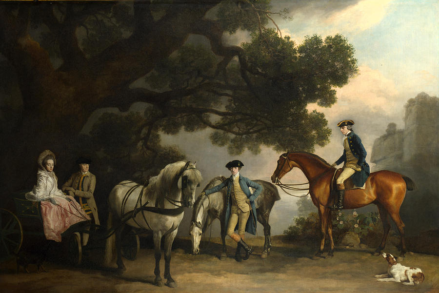 The Milbanke and Melbourne Families Painting by George Stubbs