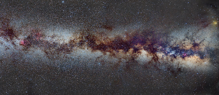 The Milky Way from Scorpio Antares and Sagitarius to North America Nebula in Cygnus Photograph by Guido Montanes Castillo