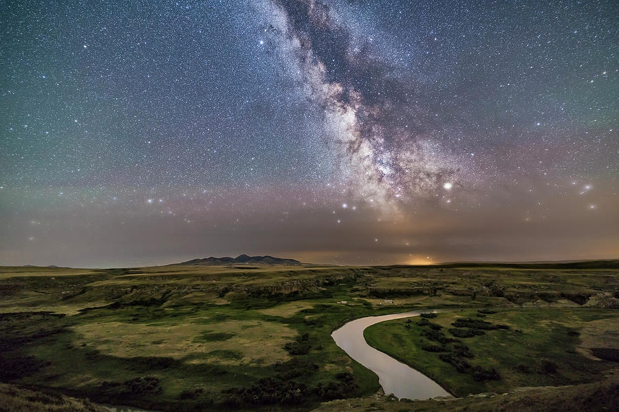 The Milky Way Over The Milk River Photograph by Alan Dyer - Fine Art ...