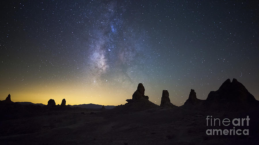 The Milky Way Over Trona Pinnacles Photograph