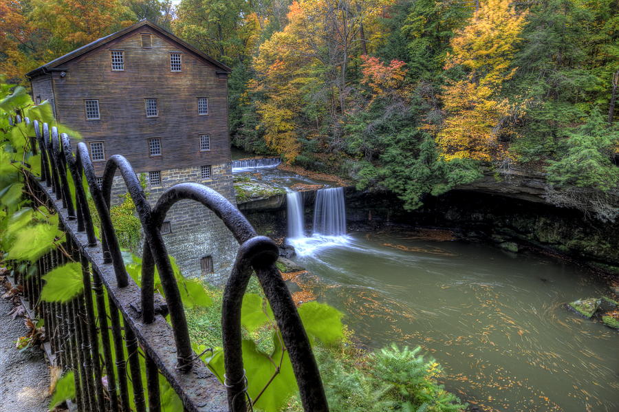 The Mill and Falls at Mill Creek Park Photograph by David Dufresne