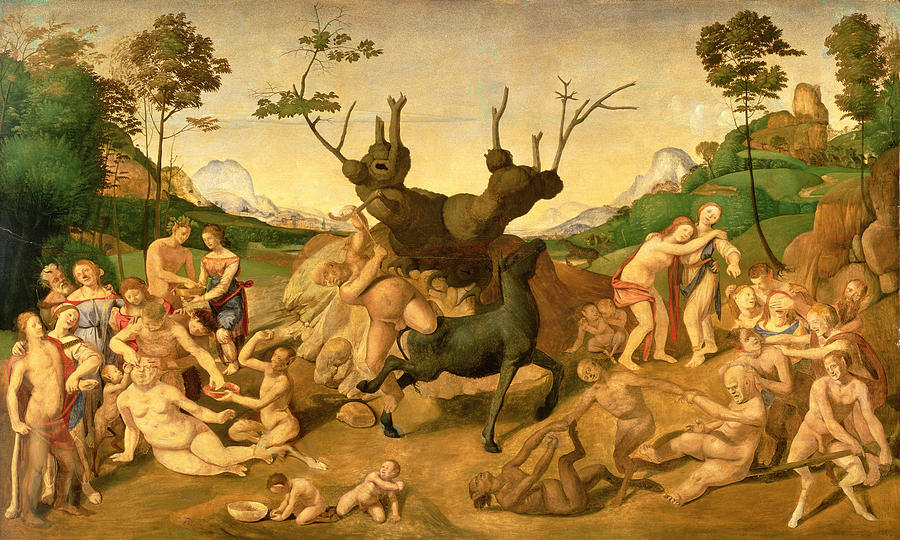 The Misfortunes of Silenus Painting by Piero di Cosimo
