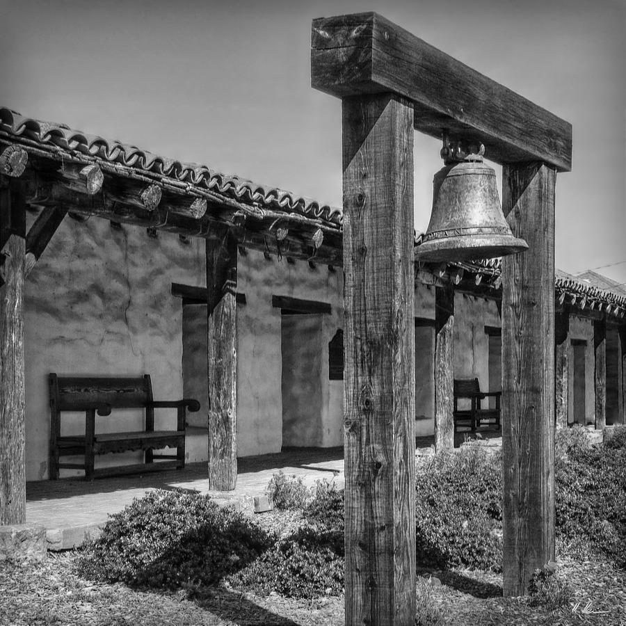 The Mission Bell B/W Photograph by Hanny Heim