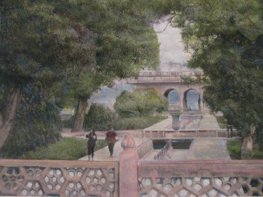 The Moghul Gardens Painting by Vikram Singh - Fine Art America