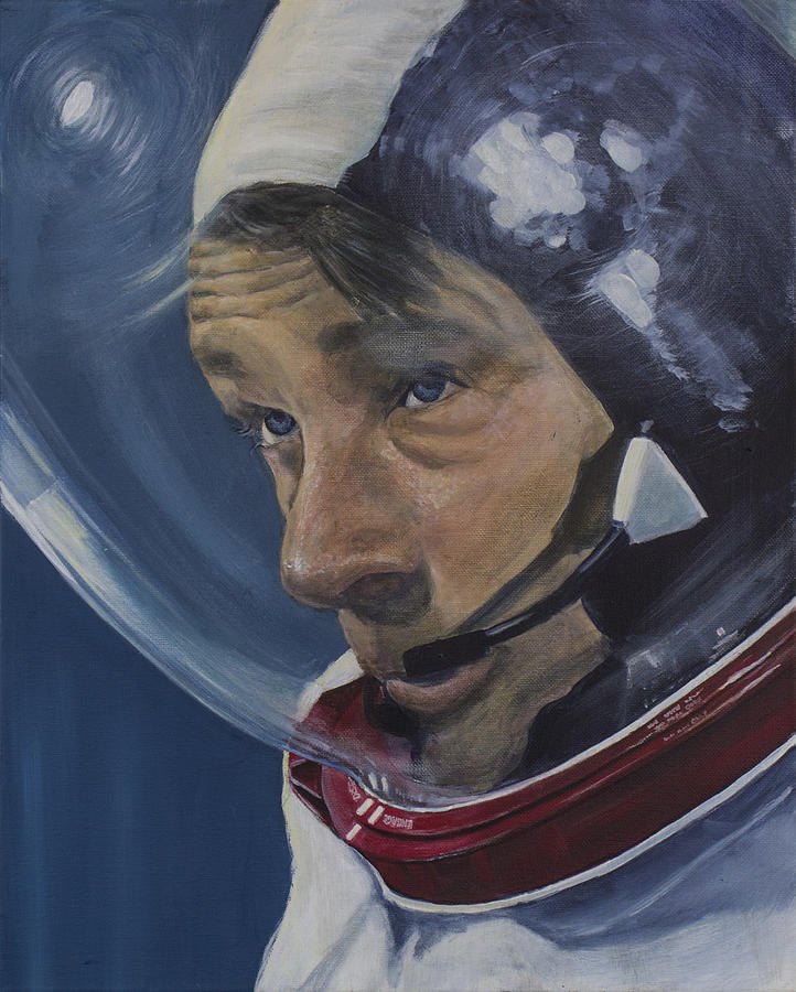 The Moment Before- Gene Cernan Painting by Simon Kregar - Fine Art America