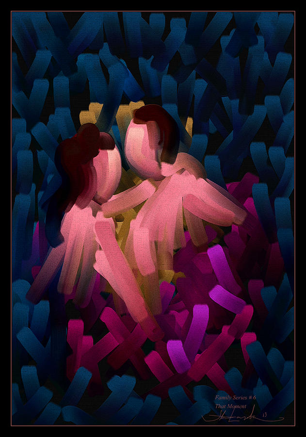 The Moment - Family Series - # 6 Painting by Steven Lebron Langston