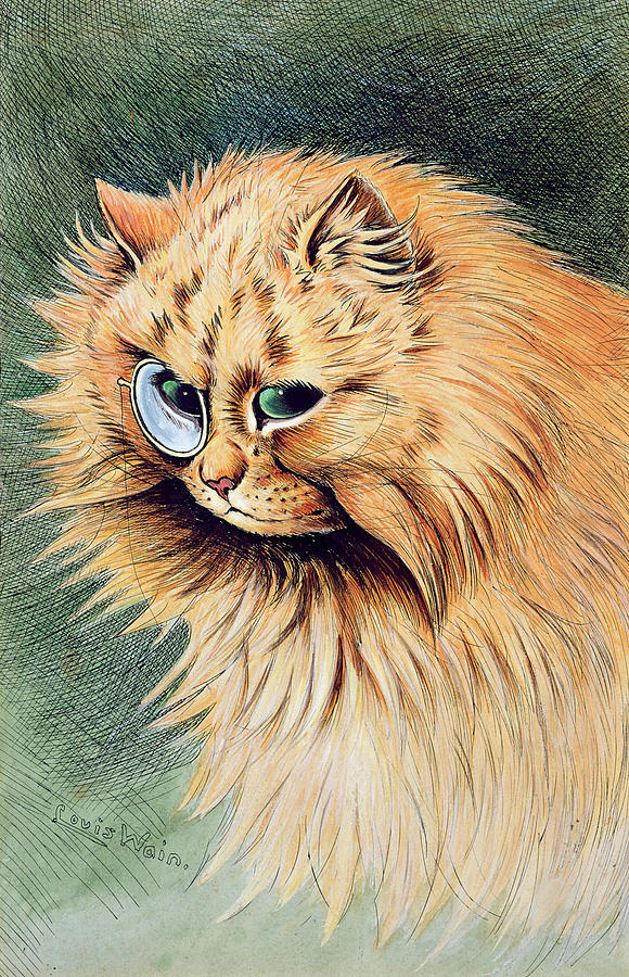 The Monocle Drawing by Louis Wain Fine Art America