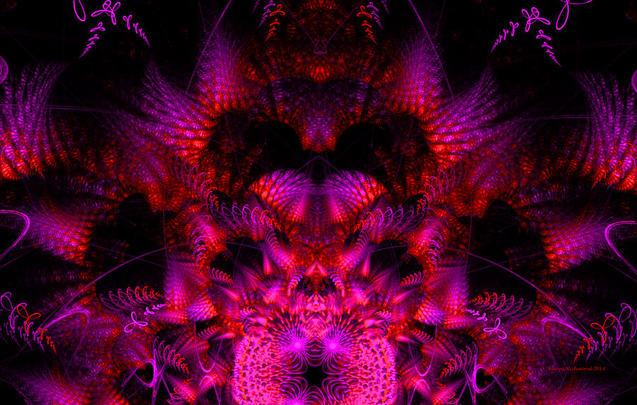 Abstract Digital Art - The Monster Inside by Naomi Richmond