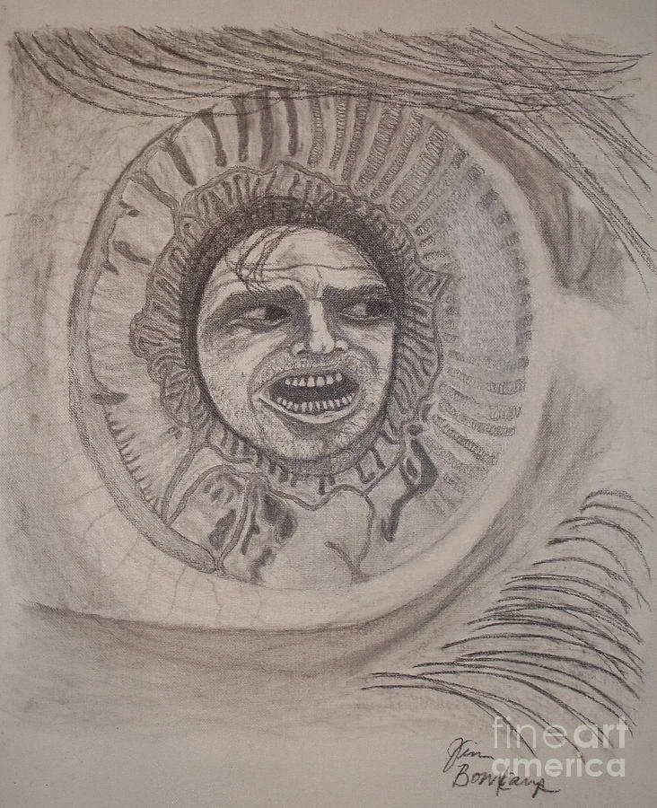 Surrealism Drawing - The Monster Within-Its Johnny by Jim Bomkamp