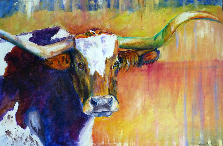 The Montrose Longhorn Painting by P Maure Bausch - Fine Art America