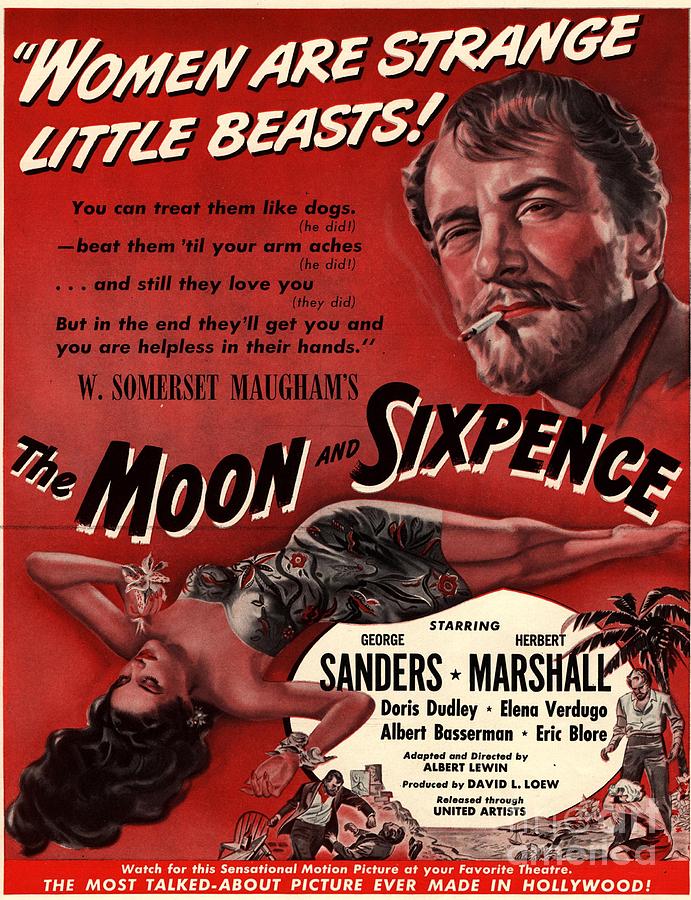Movie Drawing - The Moon And Sixpence 1943 1940s Usa by The Advertising Archives