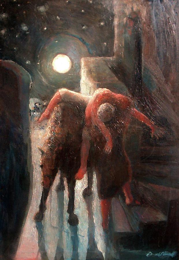The Moon and the Good Samaritan Painting by Daniel Bonnell