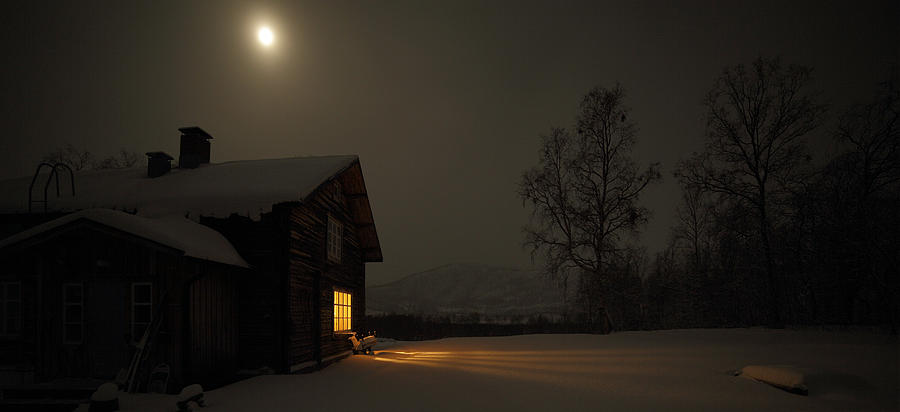 The Moon and the Snowstorm Photograph by Pekka Sammallahti