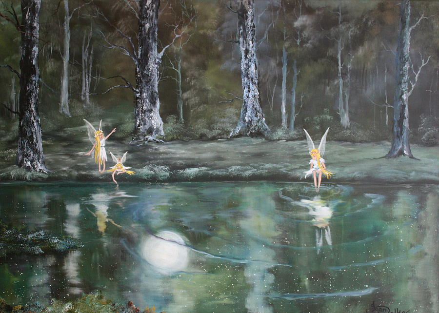 The Moon Fairies Painting by Jean Walker