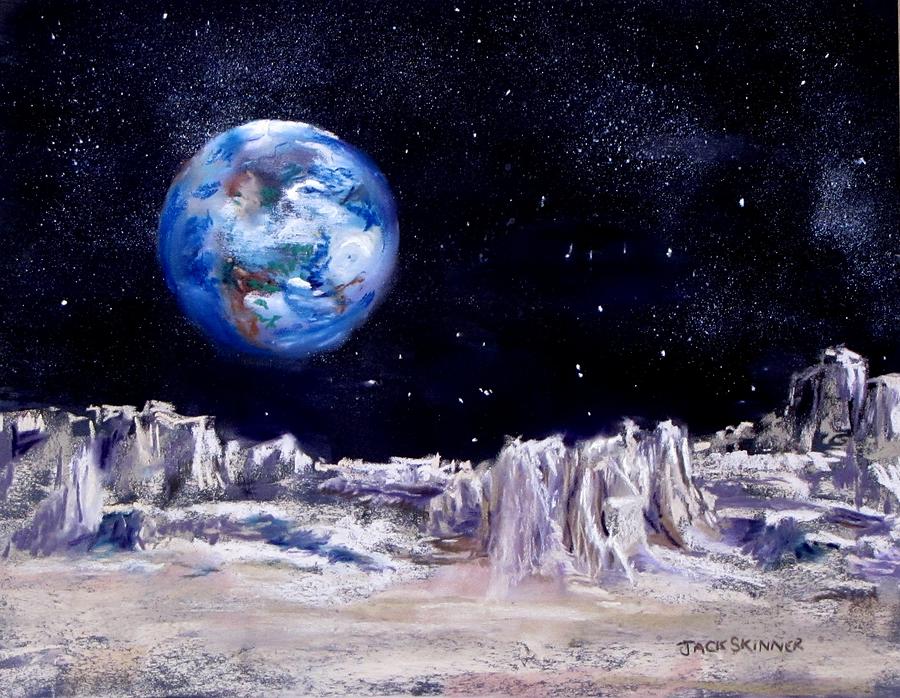 Moon Painting - The Moon Rocks by Jack Skinner