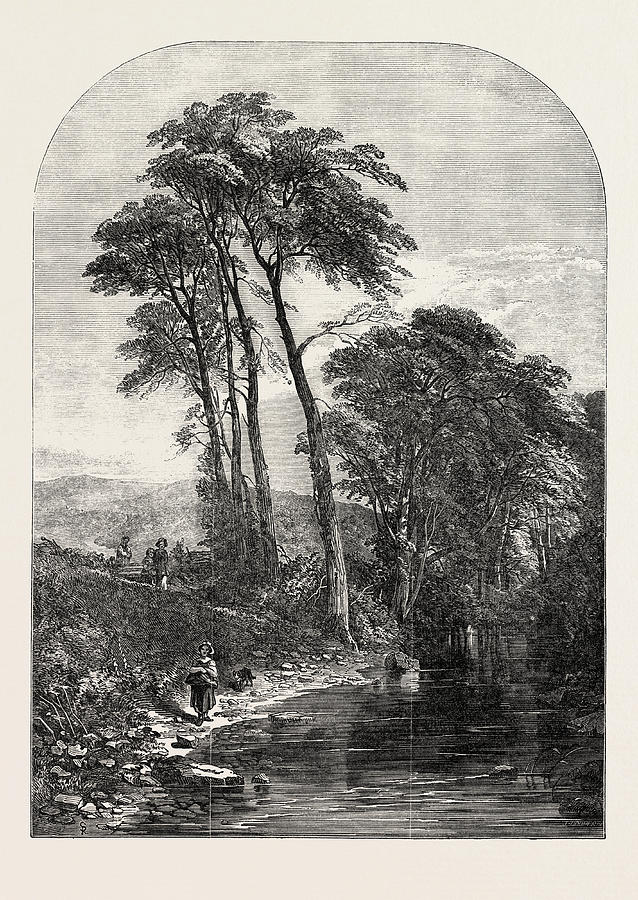 The Moorland Stream, Exhibition Of The British Institution Drawing by ...