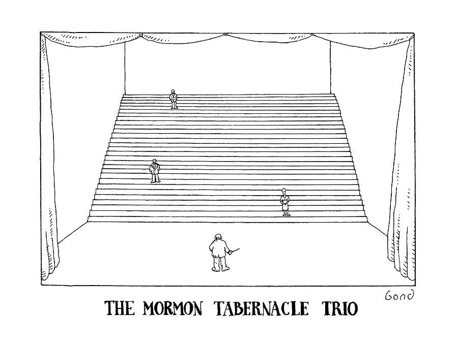 Singing Drawing - The Mormon Tabernacle Trio by Simon Bond