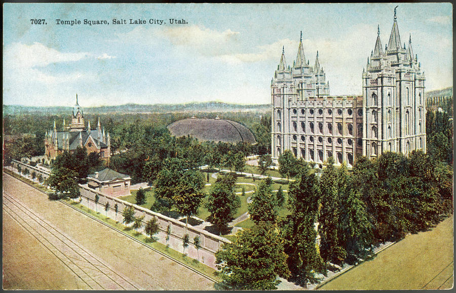 The Mormon Temple, Temple Square, Salt Photograph by Mary Evans Picture ...