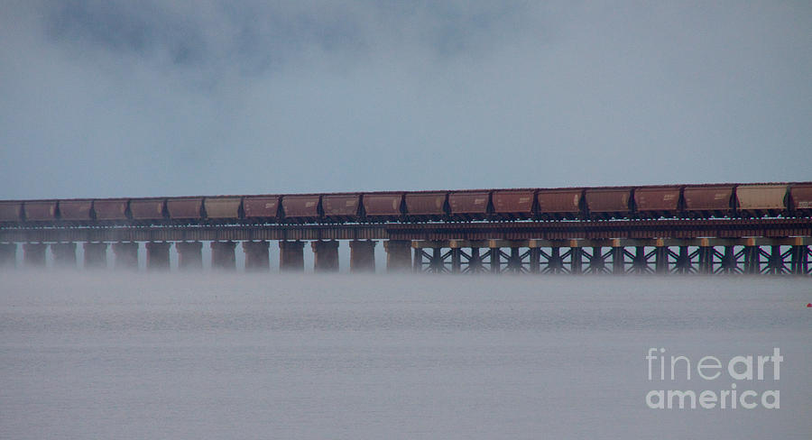 Train Photograph - The Morning Crossing by Dana Kern
