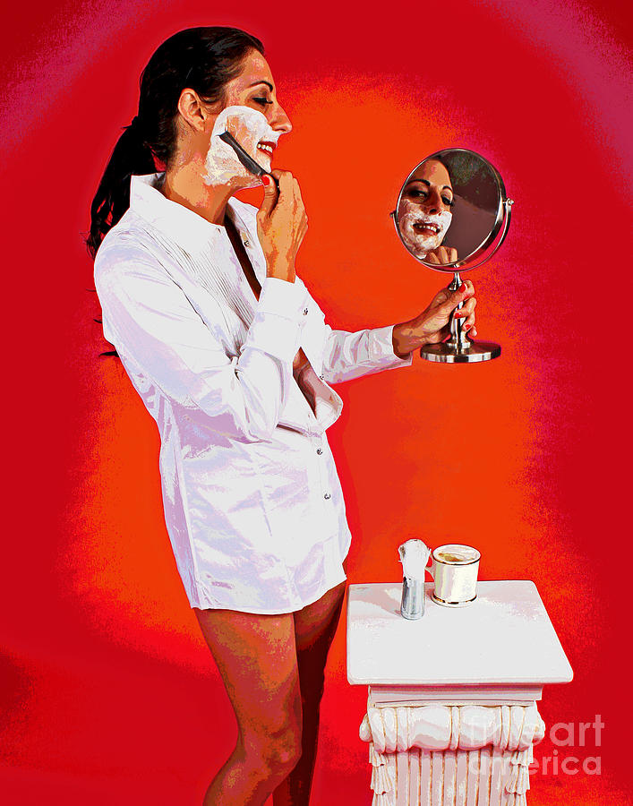 The Morning Shave Photograph by Larry Oskin