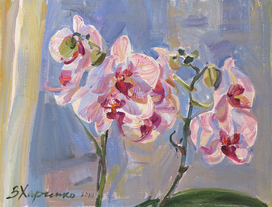 Flower Painting - The morning by Victoria Kharchenko