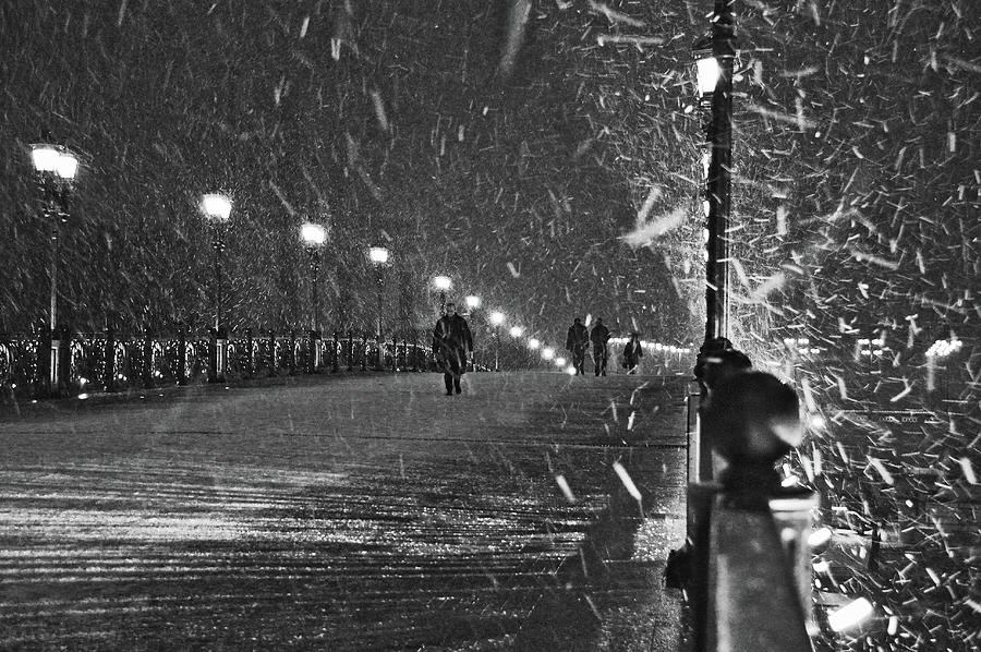 Winter Photograph - The Moscow Blizzard by Lyubov Furs