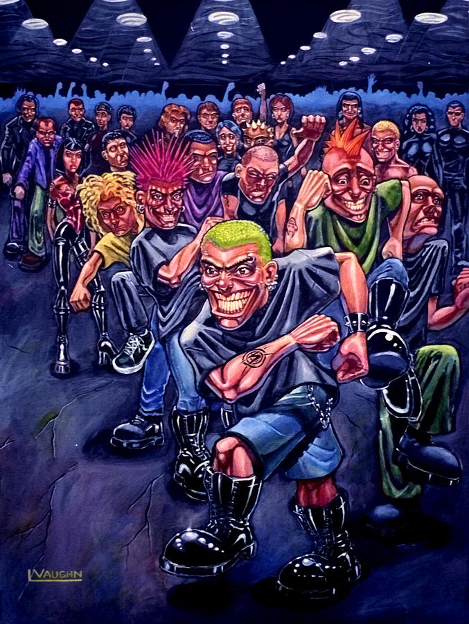 Rock And Roll Painting - The Mosh Pit by Lance Vaughn