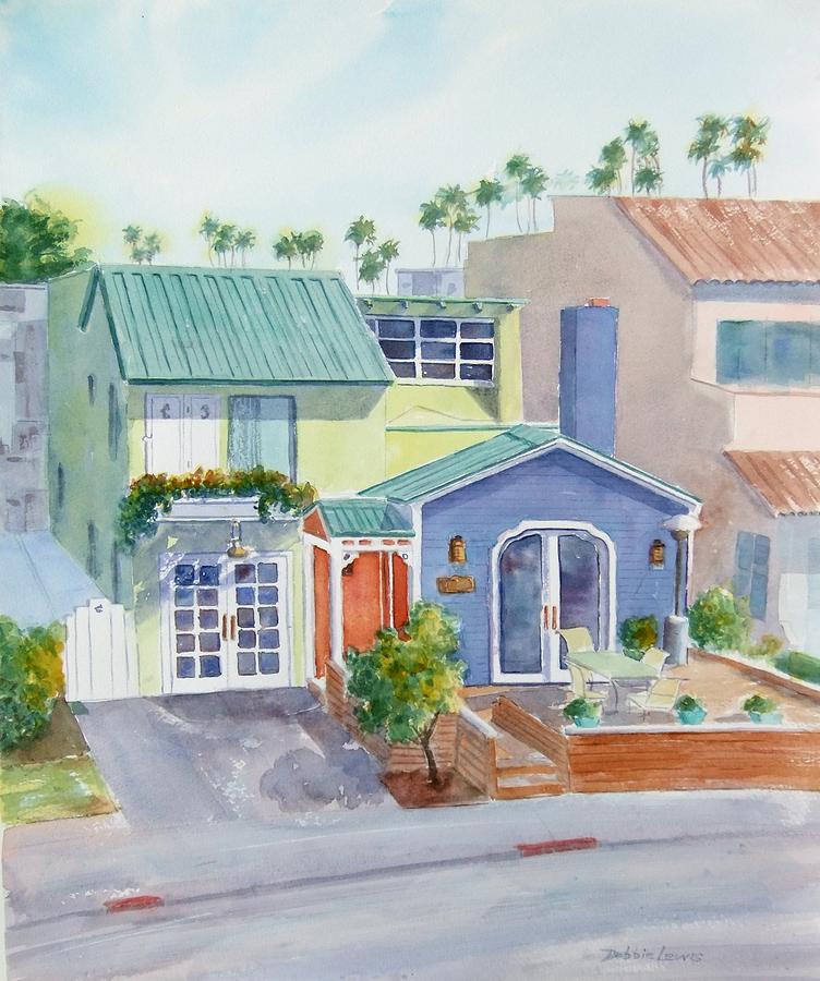 The Most Colorful Home in Belmont Shore Painting by Debbie Lewis