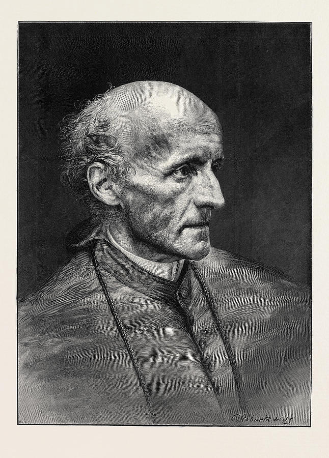 The Most Reverend Henry Edward Manning Drawing by English School - Fine ...