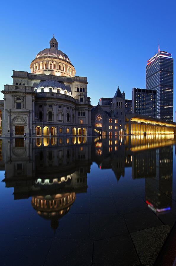 The Mother Church and The Pru Photograph by Juergen Roth